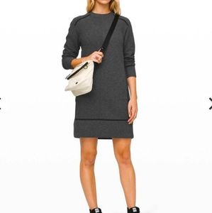 Lululemon On Repeat Dress Heathered Core Dark Grey/Black Tunic Sweater Size 10